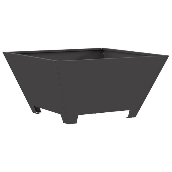 vidaXL Τζάκι Φωτιά Τετράγωνο Μαύρο 60x60x30 εκ. Ατσάλι