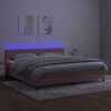 vidaXL &Kappa;&rho;&epsilon;&beta;ά&tau;&iota; Boxspring &mu;&epsilon; &Sigma;&tau;&rho;ώ&mu;&alpha; & LED &Rho;&omicron;&zeta; 200x200 &epsilon;&kappa;. &Beta;&epsilon;&lambda;&omicron;ύ&delta;&iota;&nu;&omicron;