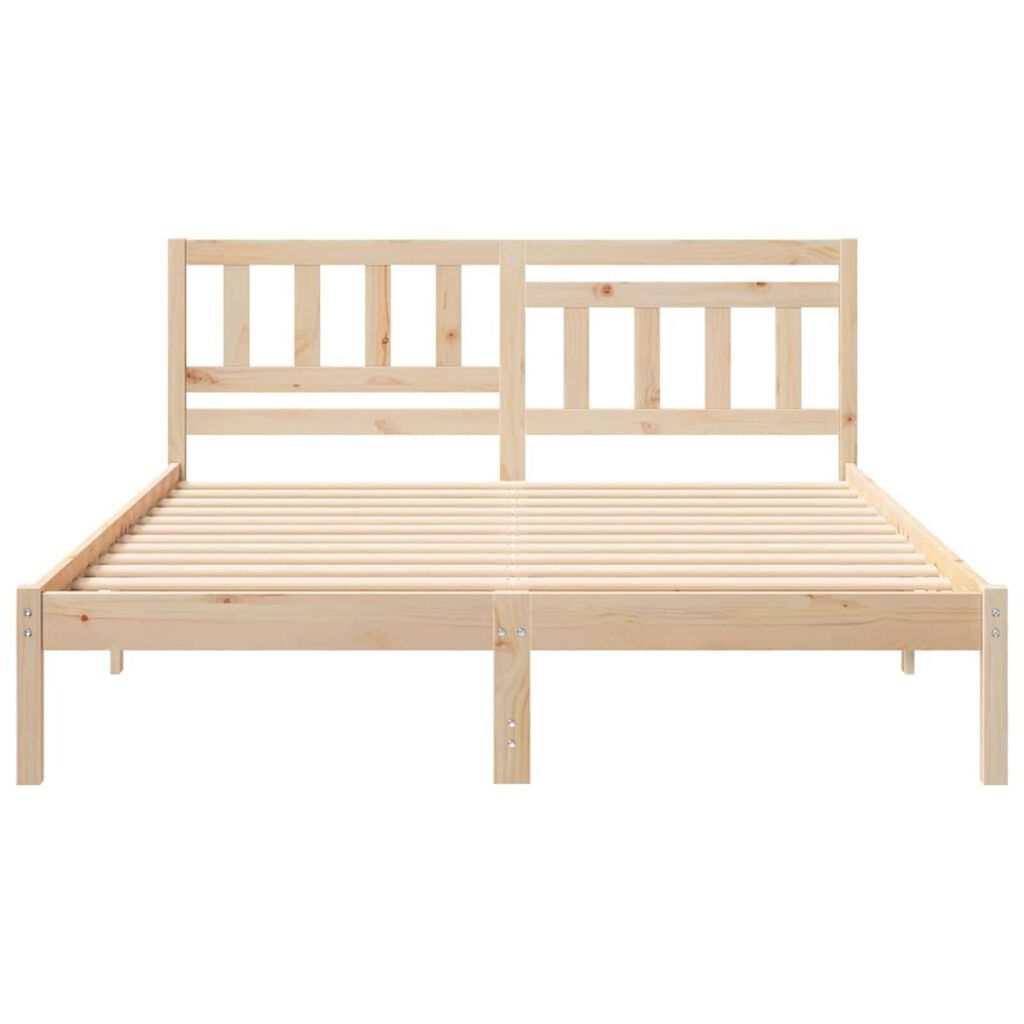 vidaXL Σκελετός Κρεβατιού Καφέ 160 x 200 cm Μασίφ ξύλο πεύκου