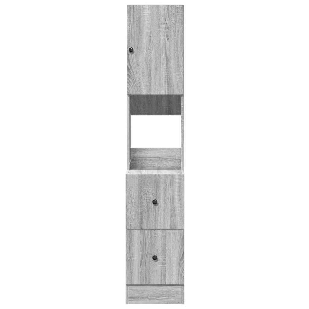vidaXL Ντουλάπι Κουζίνας Γκρι sonoma 35x50x180 εκ. Επεξεργ. Ξύλο
