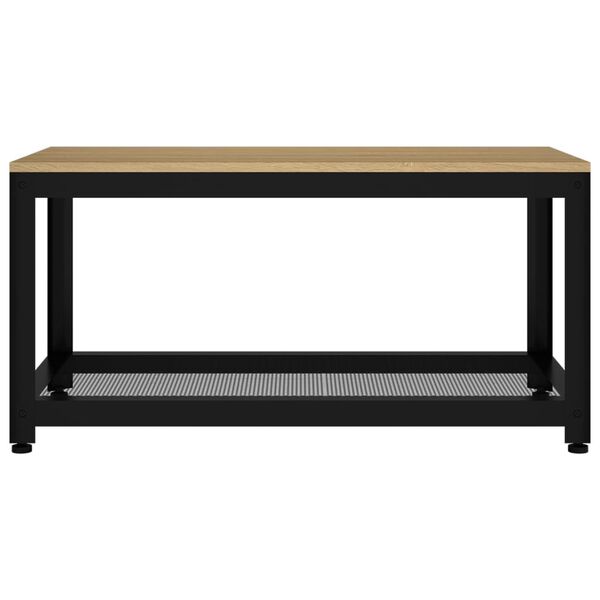 vidaXL Τραπεζάκι Σαλονιού Αν. Καφέ/Μαύρο 90x45x45 εκ. από MDF/Σίδερο
