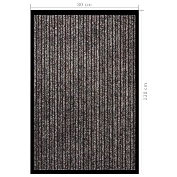 vidaXL Πατάκι Εισόδου Ριγέ Μπεζ 80 x 120 εκ.