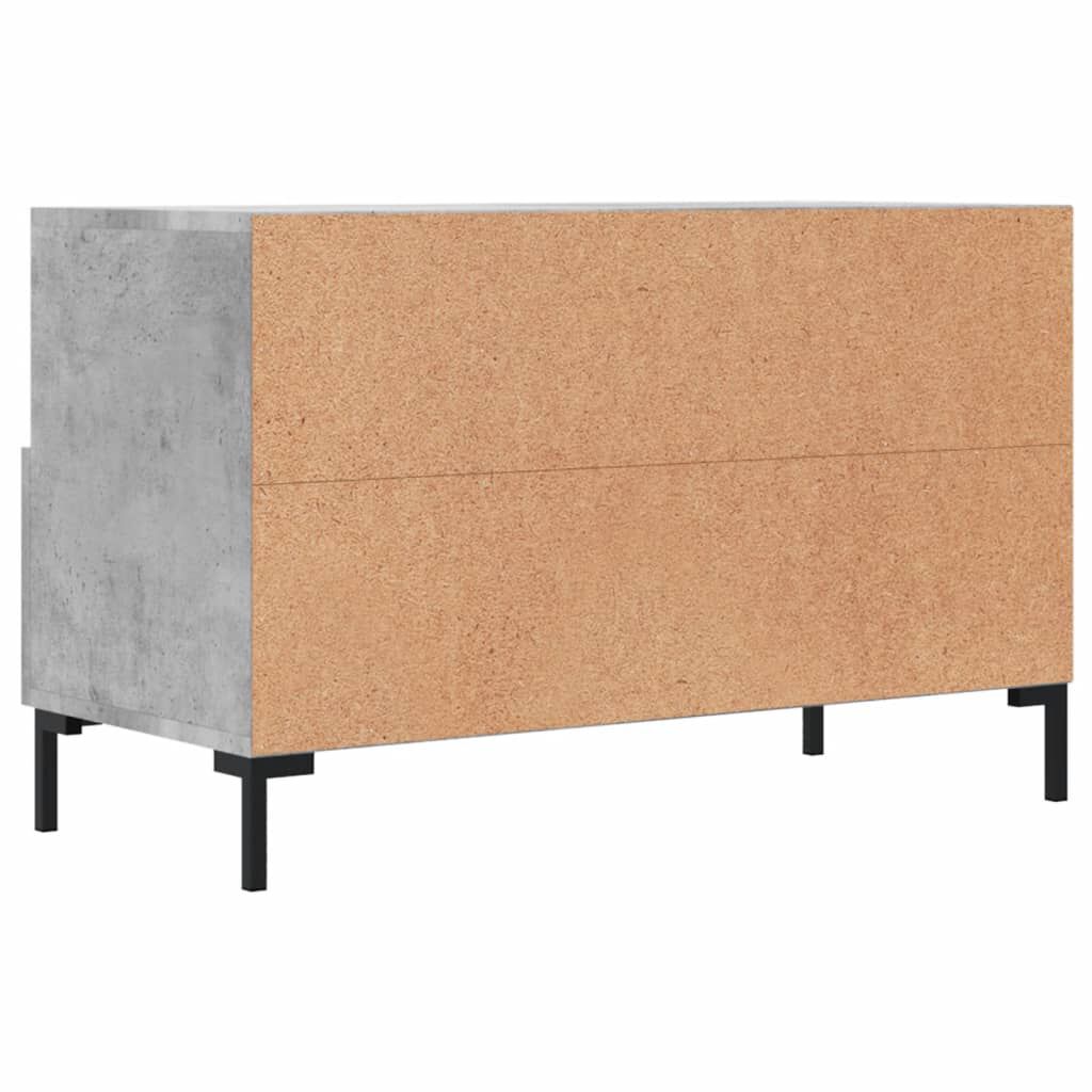 vidaXL Έπιπλο Τηλεόρασης Γκρι Σκυροδέματος 80x36x50 εκ. Επεξεργ. Ξύλο