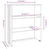 vidaXL Πάνω Μέρος Ντουλαπιού HAMAR Γκρι 85x35x100 εκ. Μασίφ Πεύκο
