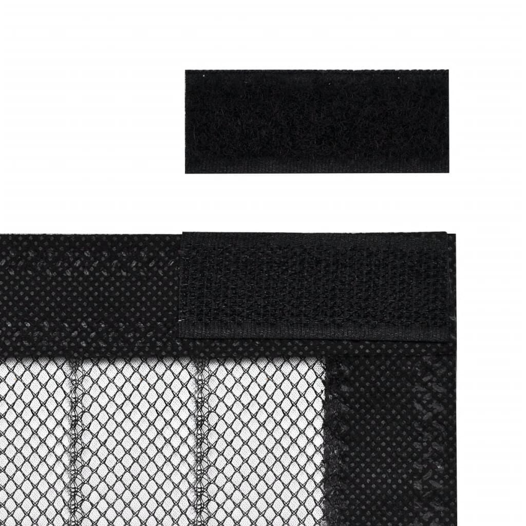 vidaXL Σίτα για πόρτα με σκρατς 210 x 100 cm 2 τμχ Μαγνητική Μαύρη