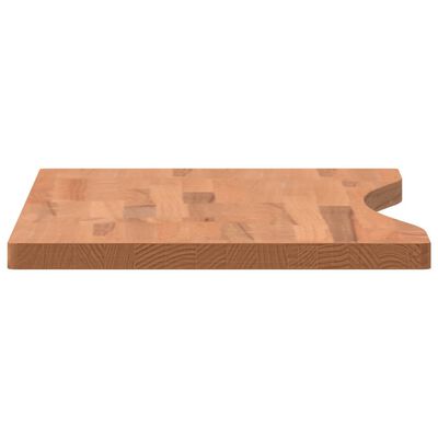 vidaXL Επιφάνεια Εργασίας 80x(36-40)x2,5 εκ. από Μασίφ Ξύλο Οξιάς