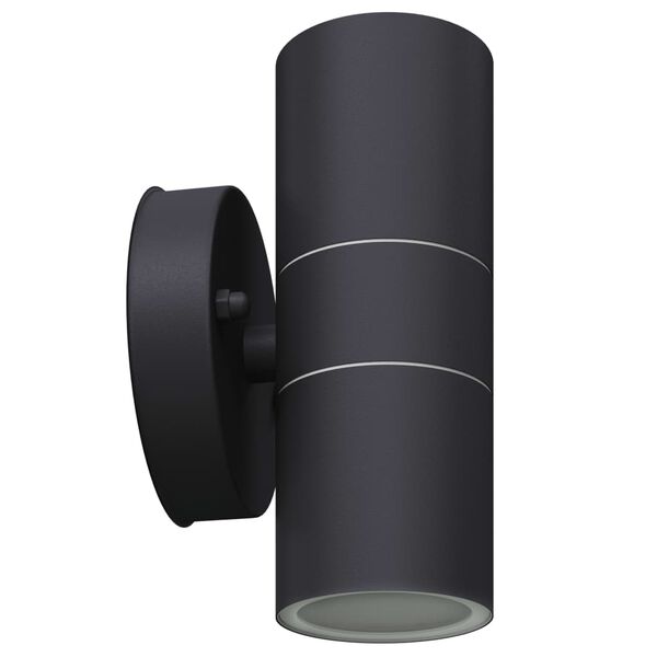 vidaXL Φωτιστικά Τοίχου LED Εξωτερικού Χώρου 2 τεμ. Ανοξείδωτο Ατσάλι