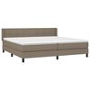 vidaXL &Kappa;&rho;&epsilon;&beta;ά&tau;&iota; Boxspring &mu;&epsilon; &Sigma;&tau;&rho;ώ&mu;&alpha; Taupe 200x200 &epsilon;&kappa;. &Upsilon;&phi;&alpha;&sigma;&mu;ά&tau;&iota;&nu;&omicron;
