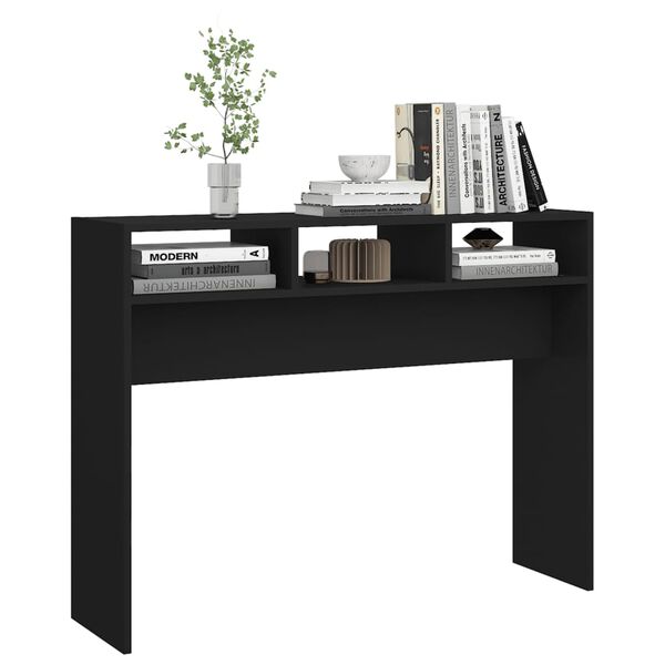 vidaXL Τραπέζι Κονσόλα Μαύρο 105 x 30 x 80 εκ. από Επεξ. Ξύλο