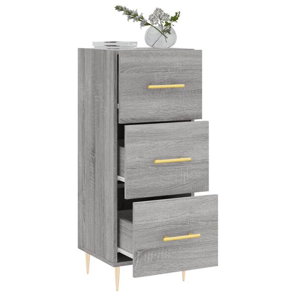 vidaXL Ντουλάπι Γκρι Sonoma 34,5x34x90 εκ. από Επεξεργασμένο Ξύλο