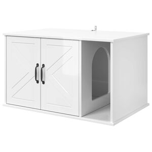 vidaXL &Sigma;&pi;ί&tau;&iota; &Gamma;ά&tau;&alpha;&sigmaf; &Lambda;&alpha;&mu;&pi;&epsilon;&rho;ό &Lambda;&epsilon;&upsilon;&kappa;ό 85 x 55 x 50,5 &epsilon;&kappa; &Epsilon;&pi;&epsilon;&xi;&epsilon;&rho;&gamma;&alpha;&sigma;&mu;έ&nu;&omicron; &Xi;ύ&lambda;&omicron;