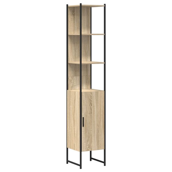 vidaXL Ντουλάπι Μπάνιου Sonoma Oak 33x33x185,5 cm Επεξεργασμένο ξύλο