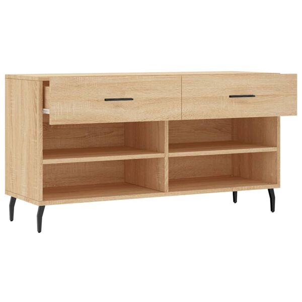 vidaXL Παπουτσοθήκη Sonoma Δρυς 102x35x55 εκ. από Επεξεργασμένο Ξύλο