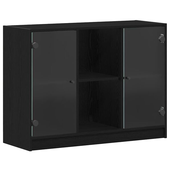 vidaXL Πλαϊνό γραφείο Μαύρη δρυς 102 x 37 x 75.5 εκ.