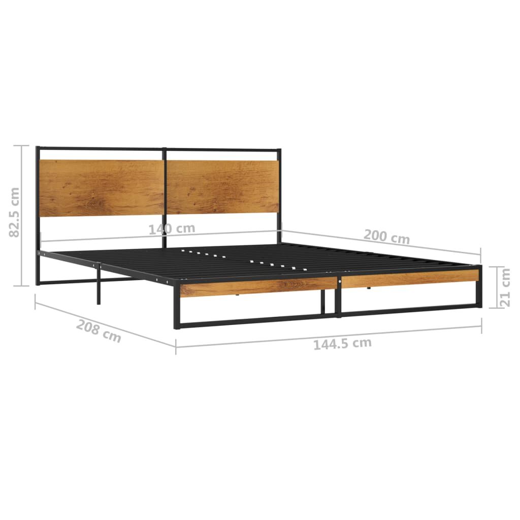 vidaXL Πλαίσιο Κρεβατιού 140 x 200 εκ. Μεταλλικό