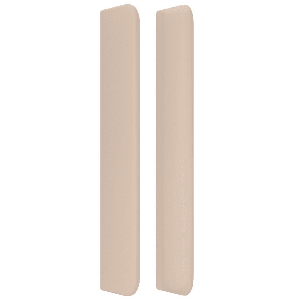 vidaXL Κρεβάτι Boxspring με Στρώμα Καπουτσίνο 140x190εκ.από Συνθ.Δέρμα