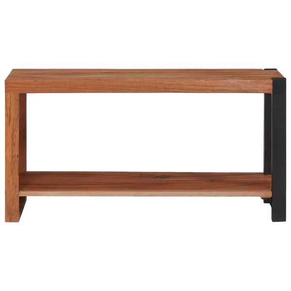 vidaXL Βιβλιοθήκη Καφέ, Μαύρο 80 x 30 x 110 εκ. Στερεό Ξύλο Ακακίας
