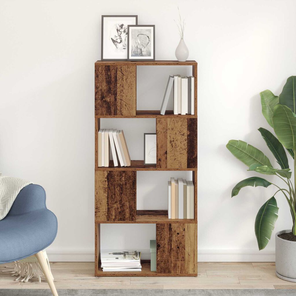 vidaXL Μονάδα Αποθήκευσης Παλαιό ξύλο MDF 60 x 24 x 124 εκ.