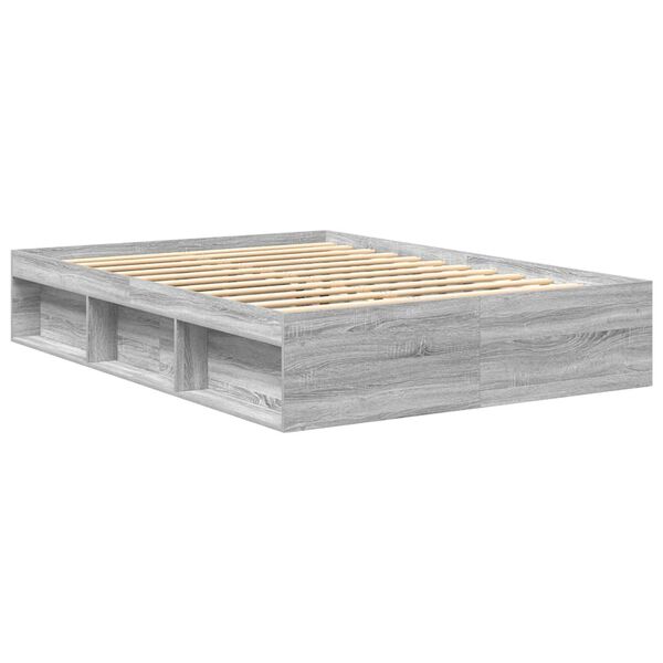 vidaXL Πλαίσιο Κρεβατιού Γκρι Sonoma 120x190 εκ. Small Double