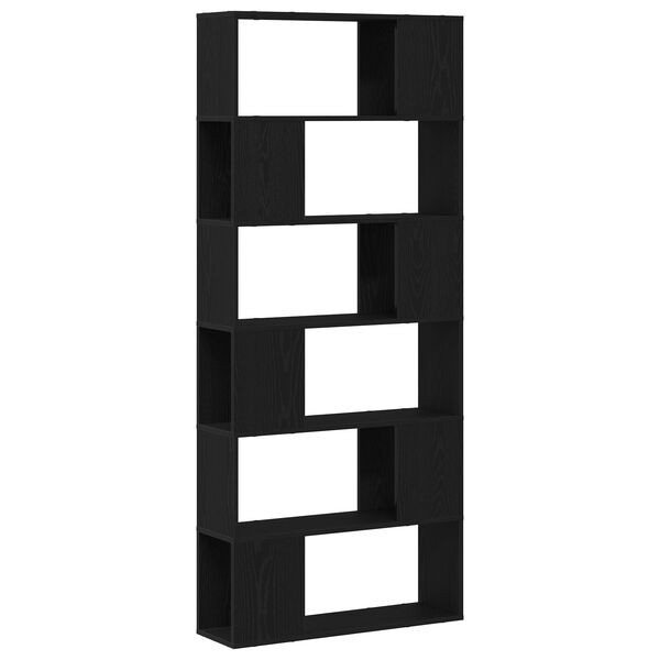 vidaXL Κέντρο ψυχαγωγίας Μαύρο 80 x 24 x 186 cm Επεξεργασμένο ξύλο