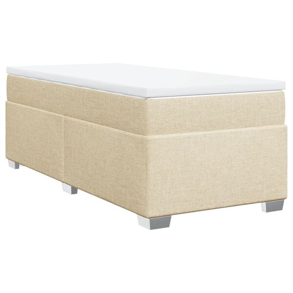 vidaXL &Kappa;&rho;&epsilon;&beta;ά&tau;&iota; Boxspring &mu;&epsilon; &Sigma;&tau;&rho;ώ&mu;&alpha; &Kappa;&rho;&epsilon;&mu; 100 x 200 &epsilon;&kappa;. &Upsilon;&phi;&alpha;&sigma;&mu;ά&tau;&iota;&nu;&omicron;