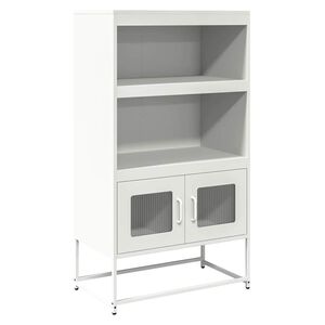vidaXL Highboard &Lambda;&epsilon;&upsilon;&kappa;ό 68x39x123 cm &Alpha;&tau;&sigma;ά&lambda;&iota;