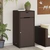 vidaXL Ντουλάπι Αποθήκευσης Κήπου Καφέ 55x55x111 εκ. Συνθετικό Ρατάν