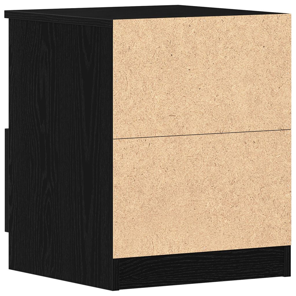 vidaXL Κομοδίνο Μαύρο Δρυς 40x40x50 εκ από Ξύλο