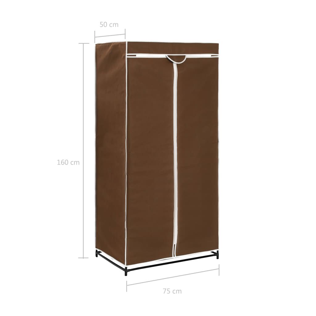 vidaXL Ντουλάπες 2 τεμ. Καφέ 75 x 50 x 160 εκ.