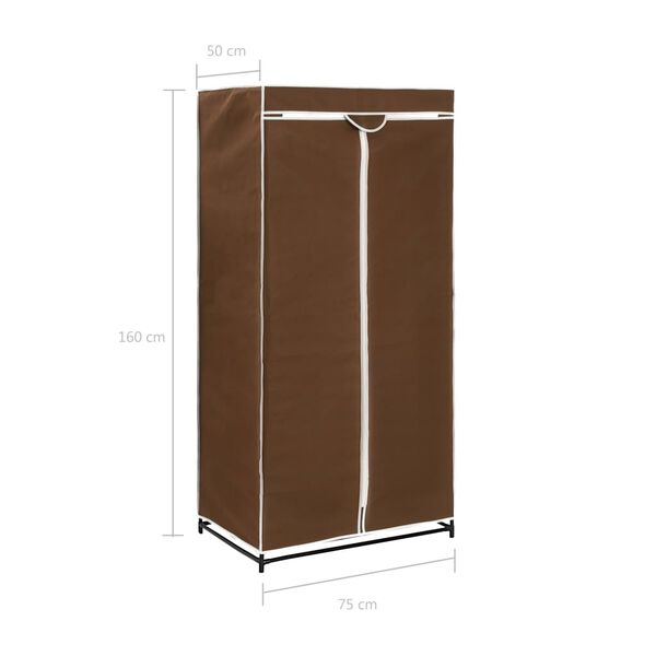 vidaXL Ντουλάπες 2 τεμ. Καφέ 75 x 50 x 160 εκ.