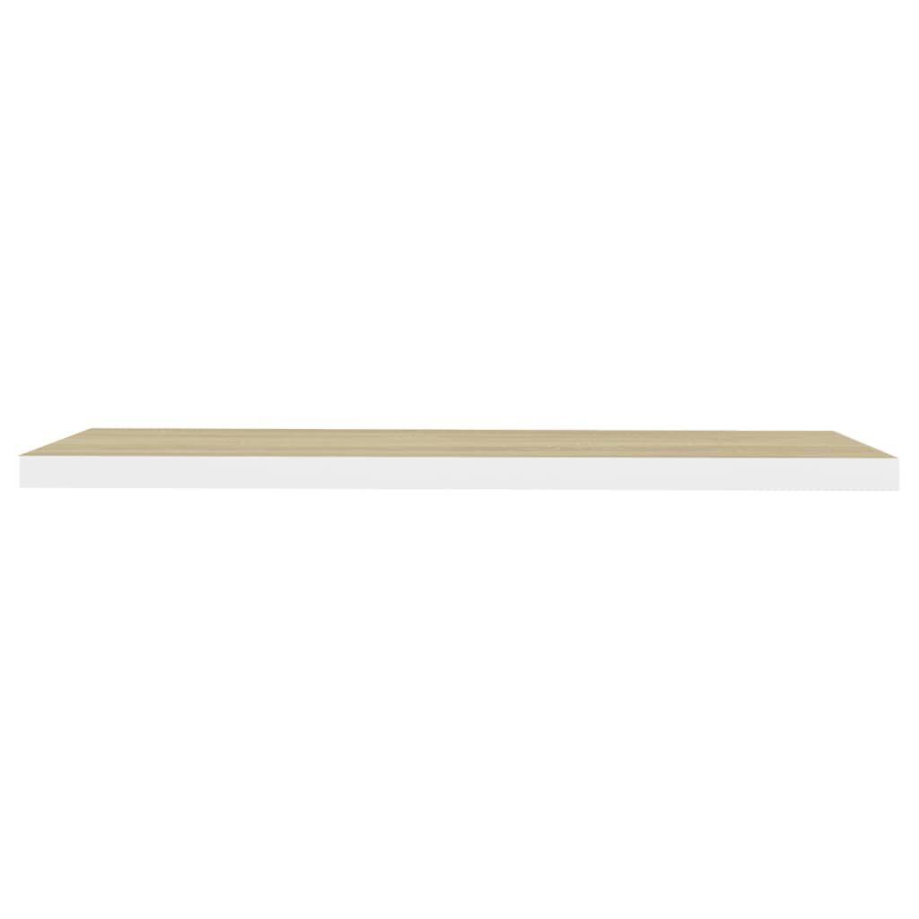 vidaXL Ράφια Τοίχου 4 τεμ. Δρυς/Λευκό 120x23,5x3,8 εκ. MDF