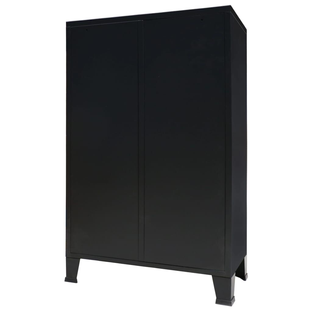 vidaXL Ντουλάπι με Βιομηχανικό Στιλ Μαύρο 67 x 35 x 107 εκ. Μεταλλικό