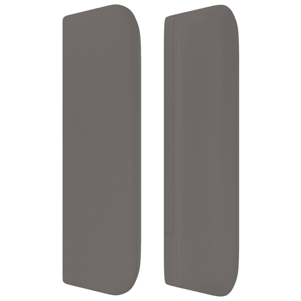 vidaXL Κρεβάτι Boxspring με Στρώμα Γκρι 90x200 εκ. από Συνθετικό Δέρμα
