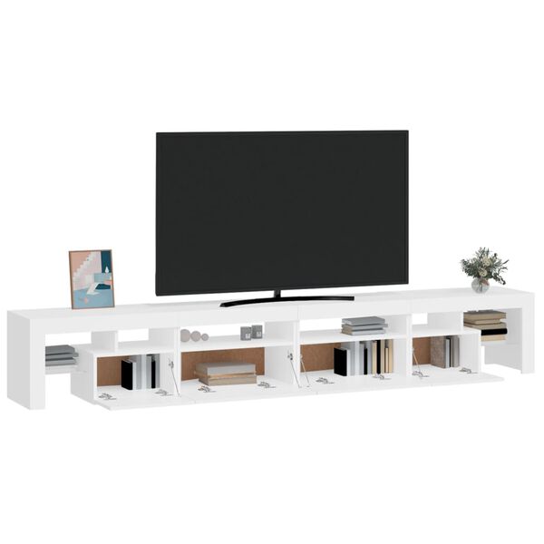 vidaXL Έπιπλο Τηλεόρασης με LED Λευκό 260 x 36,5 x 40 εκ.