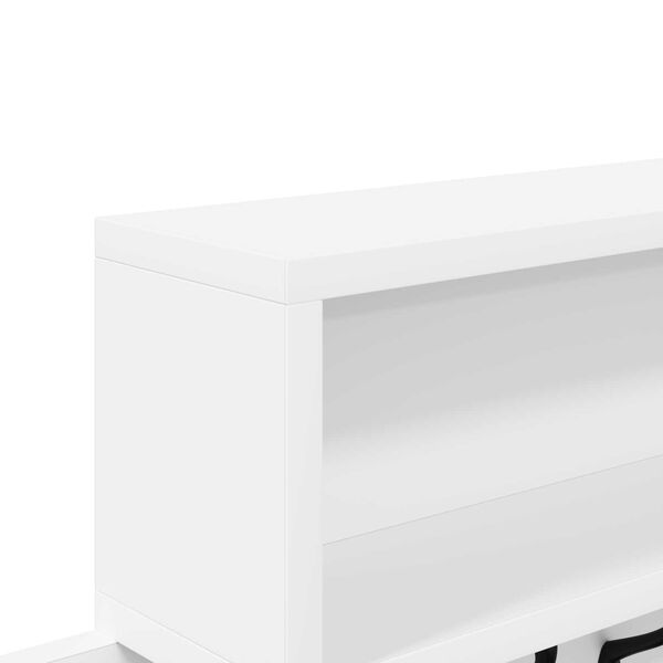 vidaXL Τοίχου Κρεμάστρα Λευκό 100 x 12 x 43.5 εκ Επεξεργασμένο ξύλο
