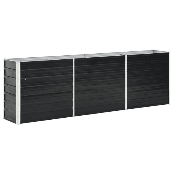 vidaXL Ζαρντινιέρα Υπερυψωμένη Ανθρακί 240x40x77 εκ. Γαλβαν. Χάλυβας