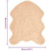 vidaXL Ψεύτικο Δέρμα Προβάτου Χαλί Μπεζ 50 x 80 cm Πολυεστέρας