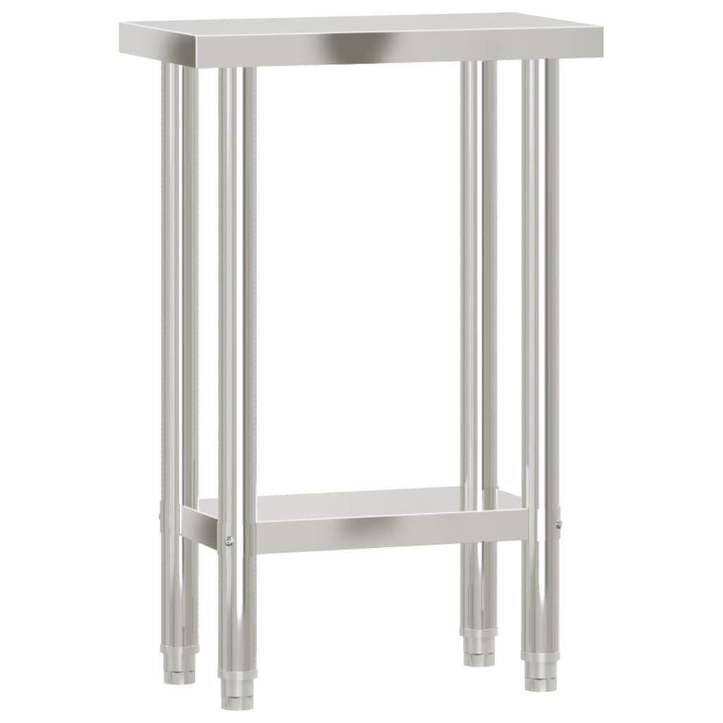 vidaXL Πάγκος Εργασίας Κουζίνας 55x30x85 εκ. από Ανοξείδωτο Ατσάλι