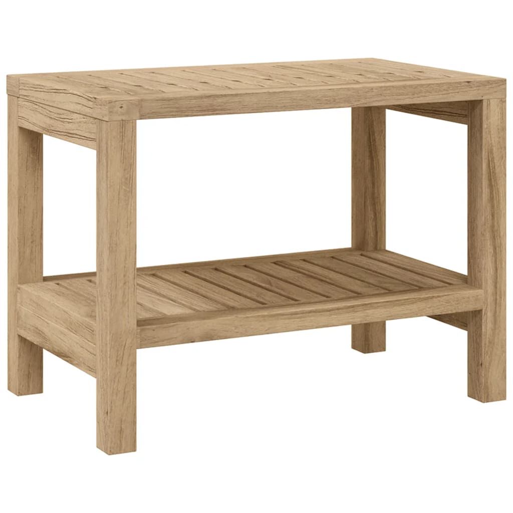 vidaXL Τραπέζι Βοηθητικό Μπάνιου 60 x 30 x 45 εκ. από Μασίφ Ξύλο Teak
