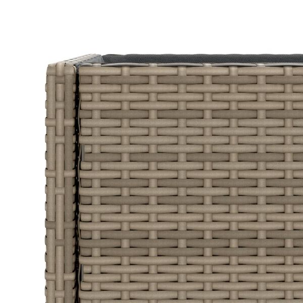 vidaXL Γλάστρες Κήπου με Ράφια 2 τεμ. Γκρι 70x28x70 εκ Συνθ. Ρατάν