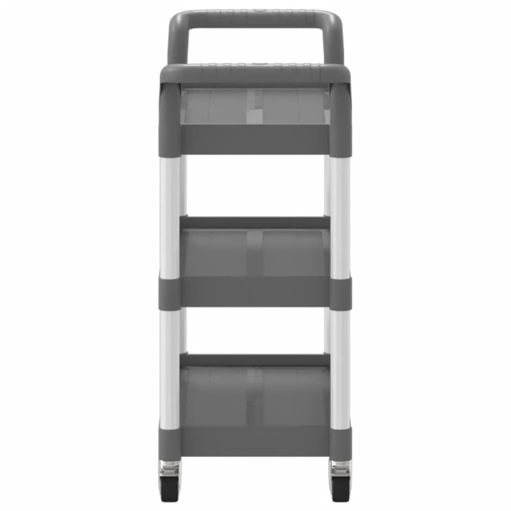 vidaXL Τροχήλατη Βάση 3 Επιπέδων Γκρι 77 x 34 x 72 εκ. από Αλουμίνιο