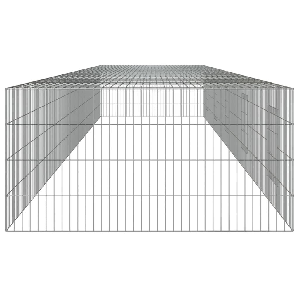 vidaXL Κλουβί Κουνελιών 5 Πάνελ 541x109x54 εκ. από Γαλβανισμένο Σίδερο