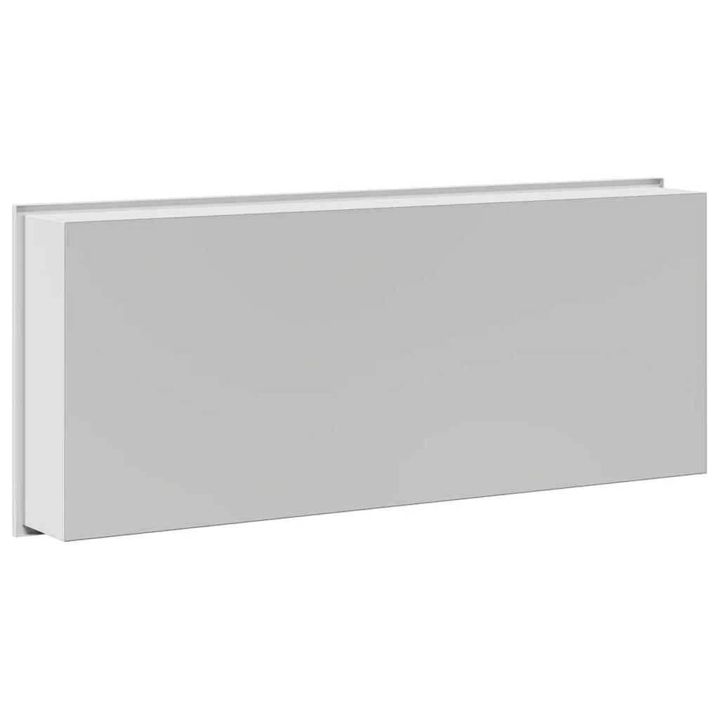 vidaXL Νίτσα Μπάνιου Λευκό 75 x 30 x 9.5 εκ. Ανοξείδωτο ατσάλι