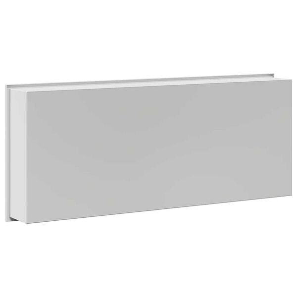 vidaXL Νίτσα Μπάνιου Λευκό 75 x 30 x 9.5 εκ. Ανοξείδωτο ατσάλι