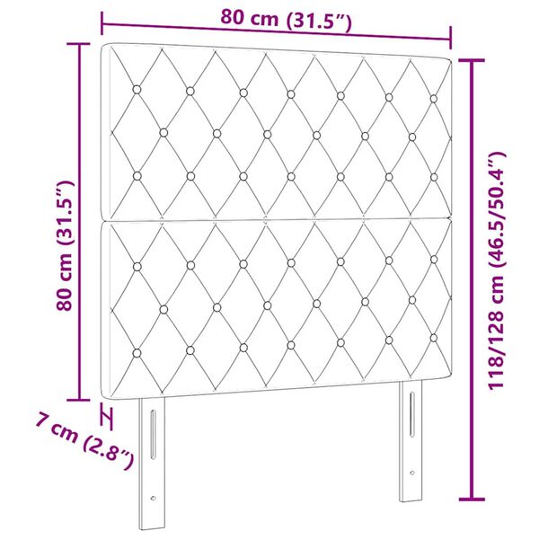 vidaXL Βελούδινο Κεφαλάρι Argyle Σκούρο πράσινο 80 cm Βελούδο