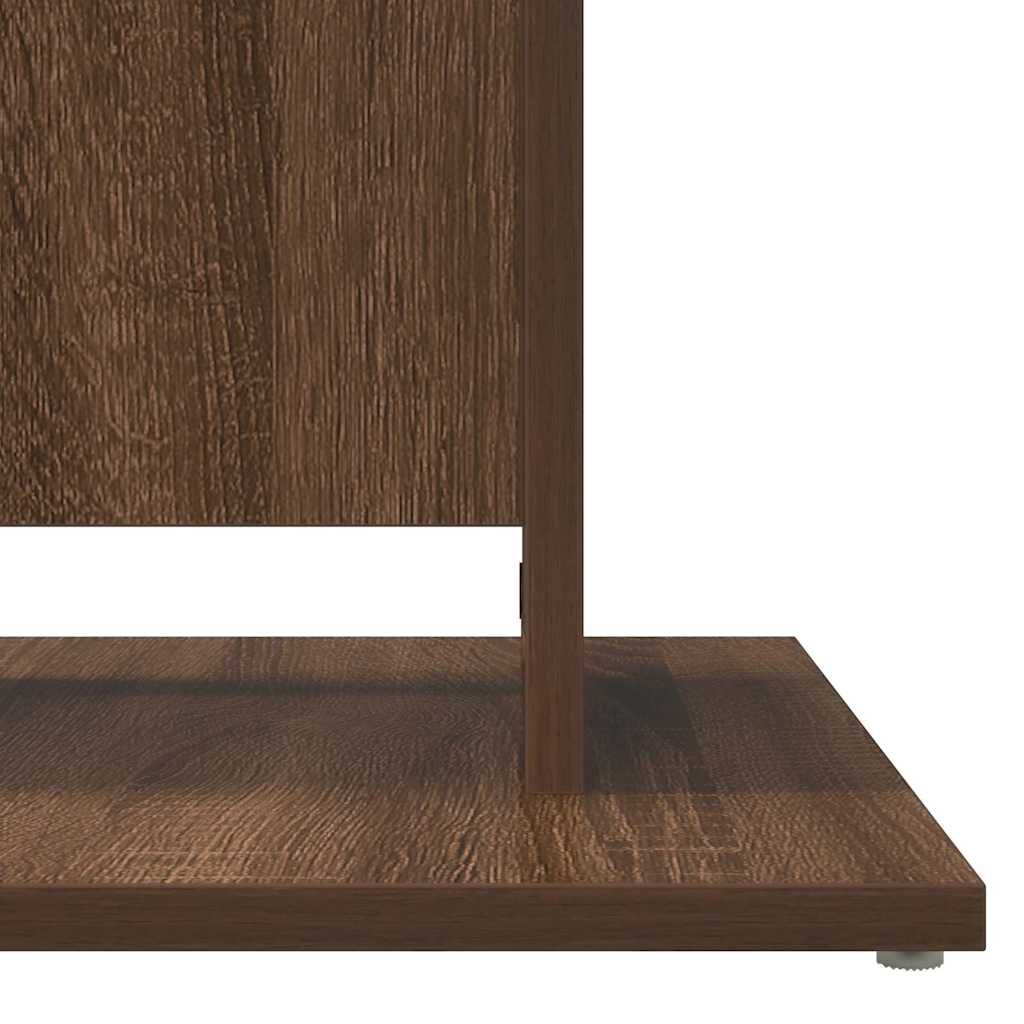 vidaXL Τραπέζι Bistro Καφέ Δρυς 60 x 60 x 75 εκ από Επεξεργασμένο Ξύλο