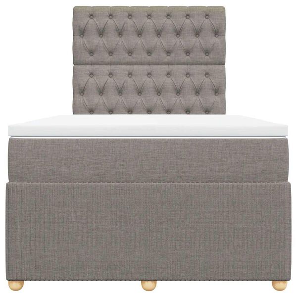 vidaXL &Kappa;&rho;&epsilon;&beta;ά&tau;&iota; Boxspring &mu;&epsilon; &Sigma;&tau;&rho;ώ&mu;&alpha; Taupe 120x200 &epsilon;&kappa;. &Upsilon;&phi;&alpha;&sigma;&mu;ά&tau;&iota;&nu;&omicron;