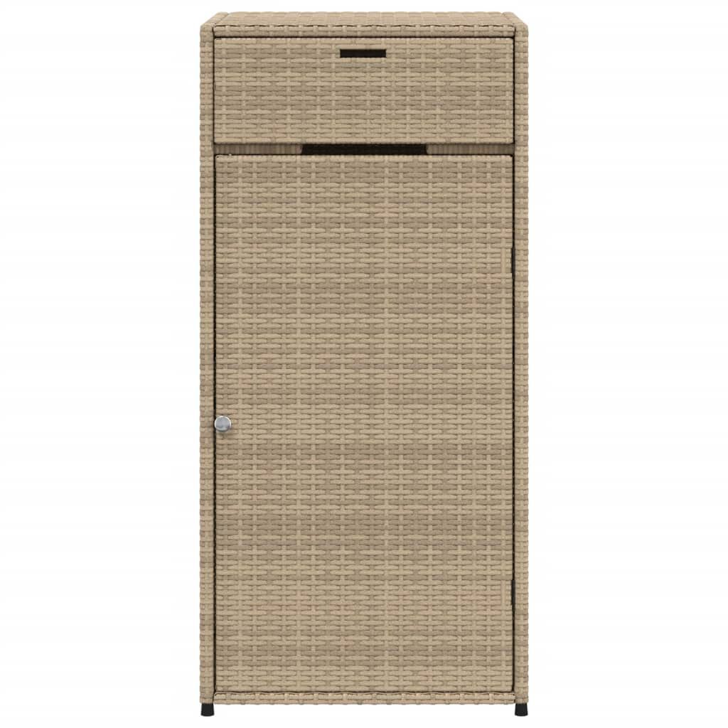 vidaXL Ντουλάπι Αποθήκευσης Κήπου Beige 55x55x111 εκ. Συνθετικό Ρατάν