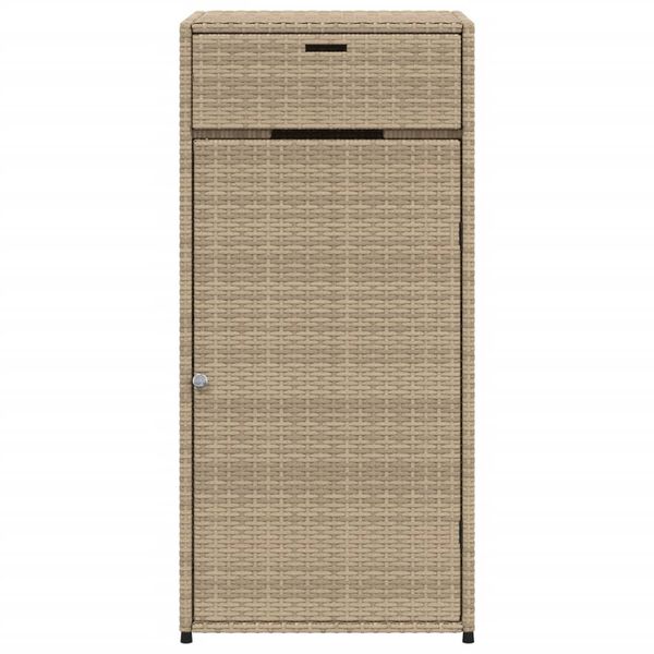 vidaXL Ντουλάπι Αποθήκευσης Κήπου Beige 55x55x111 εκ. Συνθετικό Ρατάν