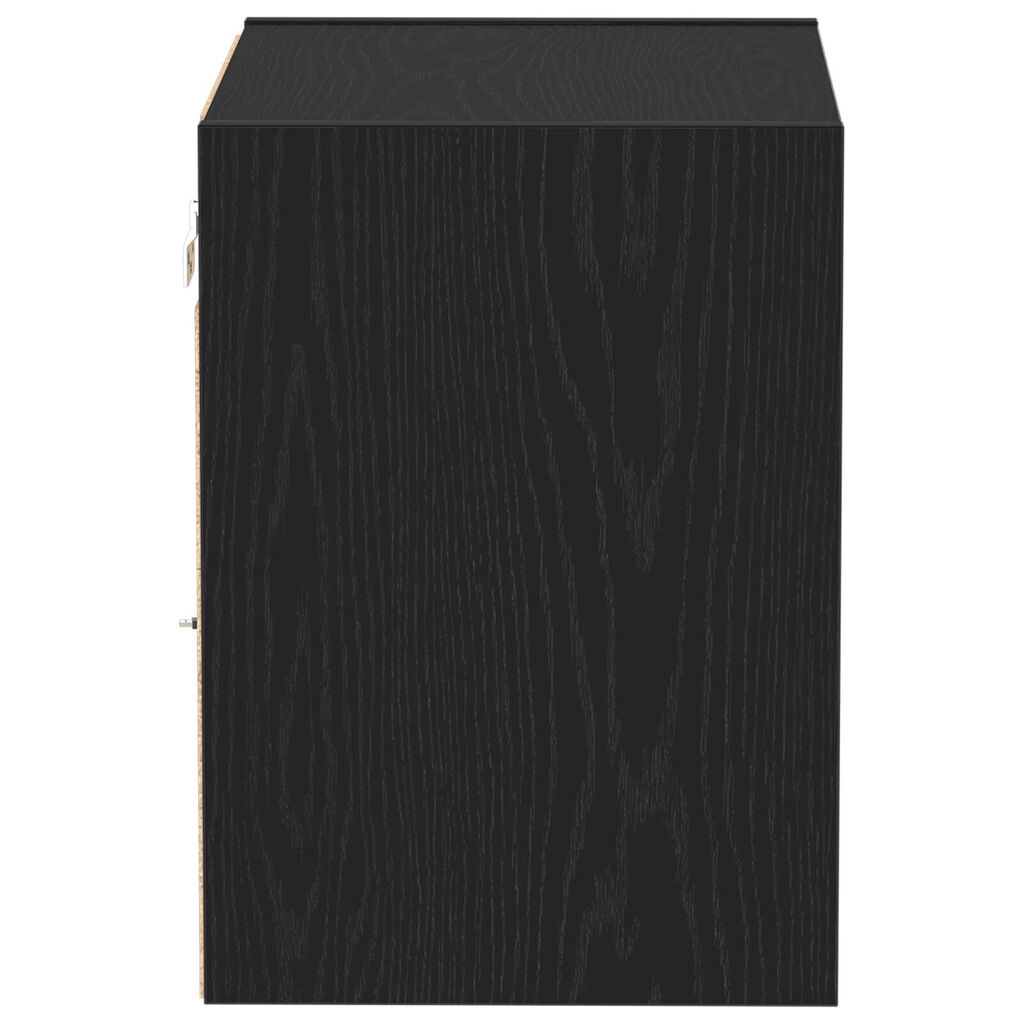 vidaXL Πλωτό ράφι 2 pcs Μαύρο 40 x 28.5 x 40 εκ Επεξεργασμένο ξύλο